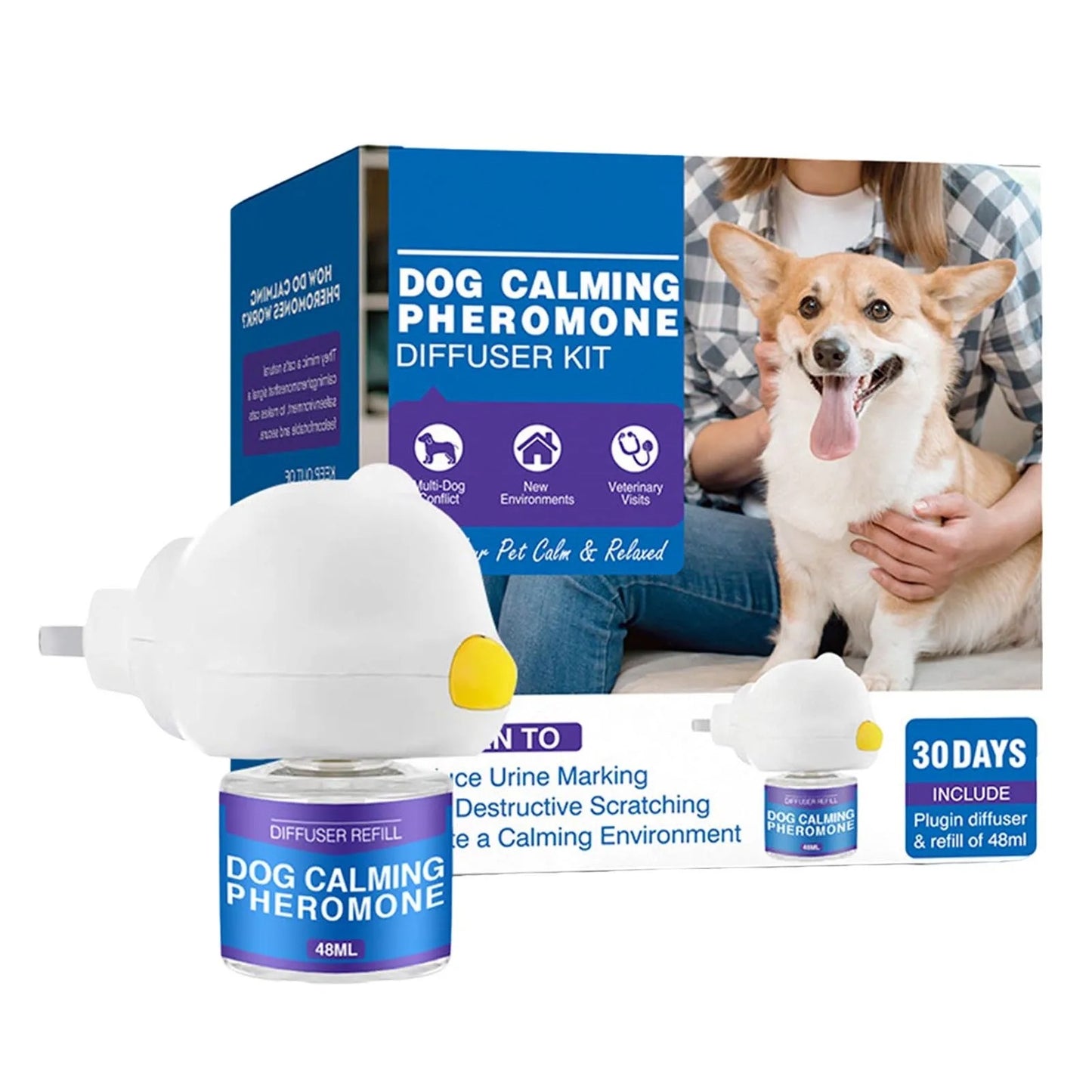 Calming Pheromone Diffuser for Dogs & Cats